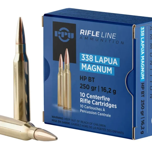PPU Standard Rifle 338 Lapua Mag 250 gr Hollow Point Boat Tail - PP338H