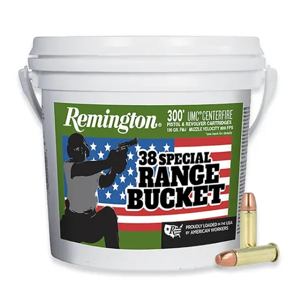 Remington UMC Range Bucket .38 Special 130 Grain FMJ Ammunition (300 Rounds)